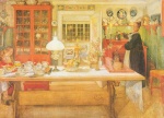 Carl Larsson  - Peintures - Préparation pour un petit jeu de cartes