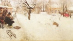 Carl Larsson  - Bilder Gemälde - Der Freilichtmaler