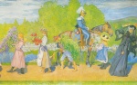 Carl Larsson  - Bilder Gemälde - Draußen bläst der Sommerwind (rechts)