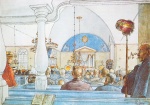 Carl Larsson  - Bilder Gemälde - In der Kirche