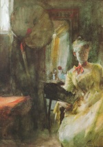 Carl Larsson  - Bilder Gemälde - Pariser Modell