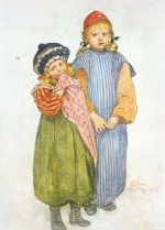 Carl Larsson  - Bilder Gemälde - Schreiner Hellbergs Kinder