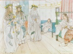 Carl Larsson  - Bilder Gemälde - Zum Karintag 1899