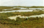 Albert Bierstadt - Bilder Gemälde - A River Estuary