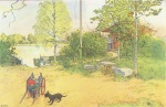 Carl Larsson  - paintings - Der Gartenplatz