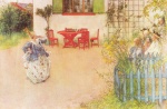 Carl Larsson  - Bilder Gemälde - Lisbeth spielt die boese Prinzessin