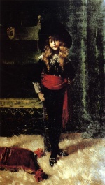 William Merritt Chase  - Peintures - Elsie Leslie Lyde en Petite Fauntleroy