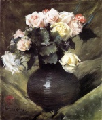 William Merritt Chase  - Bilder Gemälde - Rosen