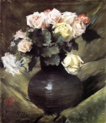 William Merritt Chase  - Peintures - Roses