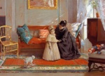 William Merritt Chase  - Bilder Gemälde - I am Going to See Grandma