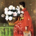 William Merritt Chase  - Bilder Gemälde - Peonies