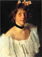 William Merritt Chase  - Peintures - Mlle Edith Newbold