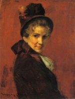 William Merritt Chase  - Peintures - Portrait d'une femme