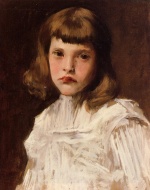 William Merritt Chase  - Peintures - Portrait de Dorothy