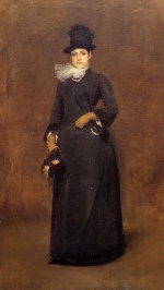 William Merritt Chase  - Bilder Gemälde - Ready for a Walk Beatrice Clough Bachmann