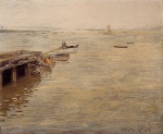 William Merritt Chase  - Bilder Gemälde - Seashore (A Grey Day)