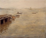 William Merritt Chase  - Peintures - Bord de mer  (un jour gris)