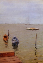 William Merritt Chase  - Bilder Gemälde - Stormy Day Bath Beach