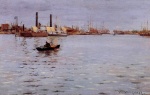 William Merritt Chase  - Peintures - L'East River