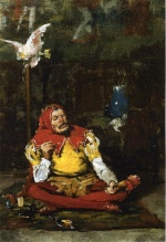 William Merritt Chase  - Bilder Gemälde - The Kings Jester