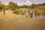 William Merritt Chase  - Bilder Gemälde - The Lake for Miniature Yachts