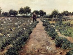 William Merritt Chase  - Bilder Gemälde - Die Kartoffelernte