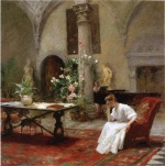 William Merritt Chase  - Peintures - La Chanson