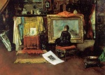 William Merritt Chase  - Bilder Gemälde - The Tenth Street Studio