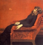 William Merritt Chase  - Peintures - Une jeune orpheline