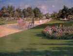 William Merritt Chase  - Bilder Gemälde - Tompkins Park Brooklyn