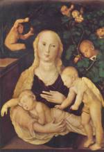 Hans Baldung - paintings - Virgin of the Vine Trellis