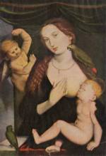 Hans Baldung - paintings - Madonna mit den Papageien