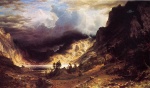 Albert Bierstadt  - paintings - A Storm in the Rocky Mountains