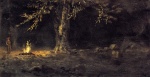 Albert Bierstadt  - paintings - Campfire Yosemite Valley