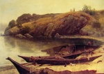 Albert Bierstadt  - paintings - Canoes