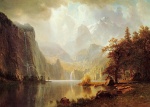 Albert Bierstadt  - Bilder Gemälde - In the Mountains