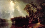 Albert Bierstadt  - Peintures - Tempête sur la Sierra Nevada