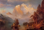 Albert Bierstadt  - Peintures - Montagnes Rocheuses