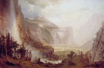 Albert Bierstadt  - Bilder Gemälde - The Domes of the Yosemite
