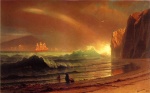 Albert Bierstadt  - Bilder Gemälde - The Golden Gate