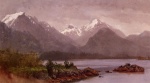 Albert Bierstadt  - Bilder Gemälde - The Grand Tetons Wyoming