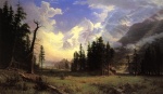 Albert Bierstadt  - Bilder Gemälde - The Morteratsch Glacier Upper Engadine Valley Pontresina