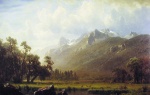 Albert Bierstadt  - Bilder Gemälde - The Sierras near Lake Tahoe