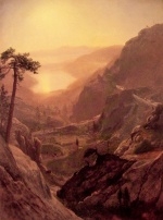 Albert Bierstadt  - Bilder Gemälde - View of Donner Lake