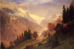 Albert Bierstadt  - Bilder Gemälde - View of the Grindelwald