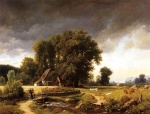 Albert Bierstadt  - Peintures - Paysage de Westphalie