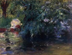 John Singer Sargent - Bilder Gemälde - A Backwater Calcot Mill near Reading