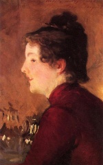 John Singer Sargent - Bilder Gemälde - A Portrait of Violet