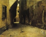 John Singer Sargent - Bilder Gemälde - A Street in Venice