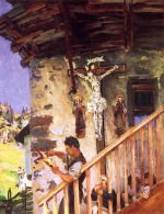 John Singer Sargent - Bilder Gemälde - A Tyrolese Crucifix